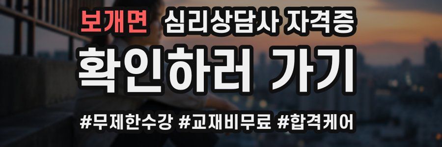 보개면 심리 상담사 자격증