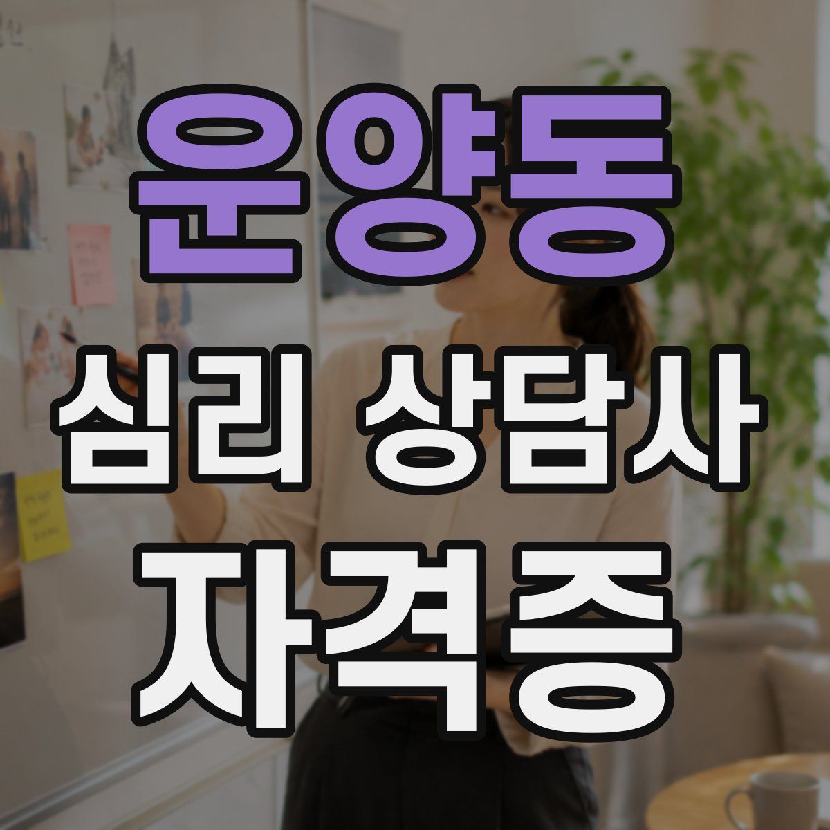 운양동 심리 상담사 자격증