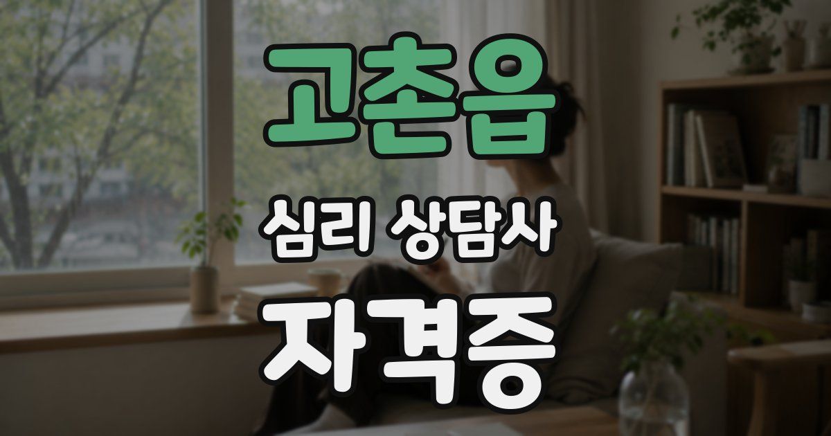 고촌읍 심리 상담사 자격증