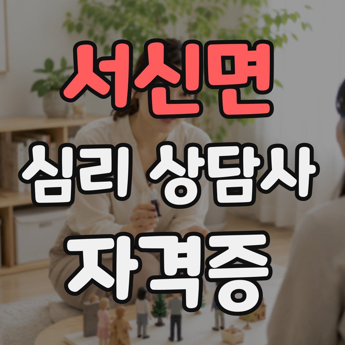 서신면 심리 상담사 자격증