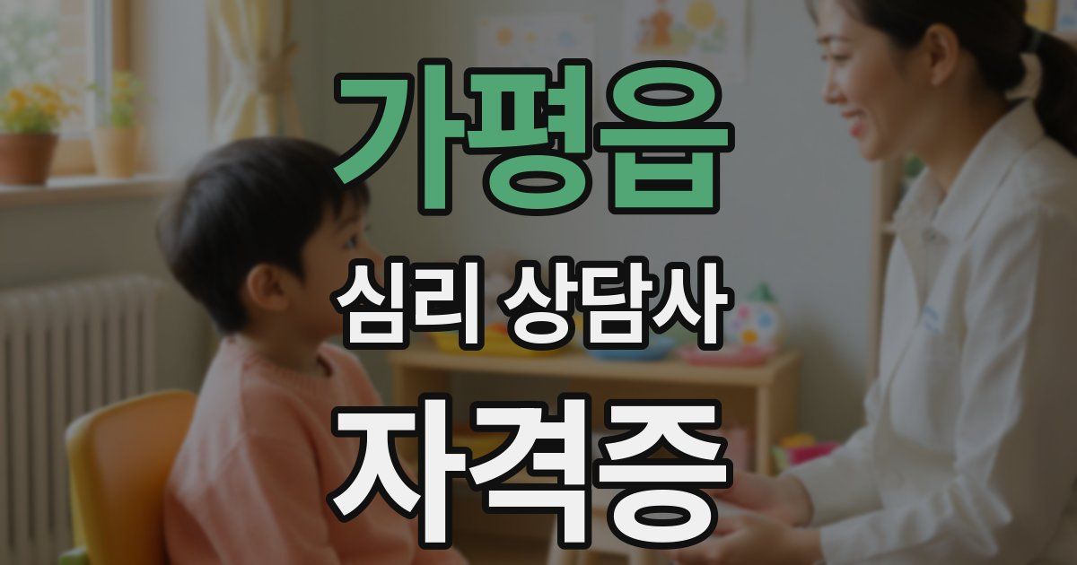 가평읍 심리 상담사 자격증