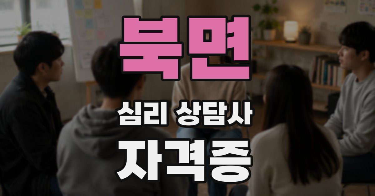 북면 심리 상담사 자격증