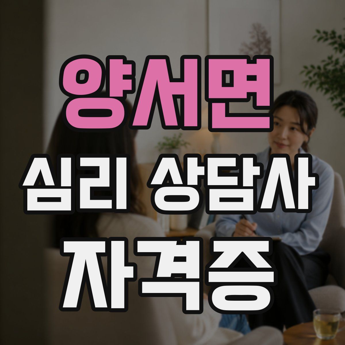 양서면 심리 상담사 자격증