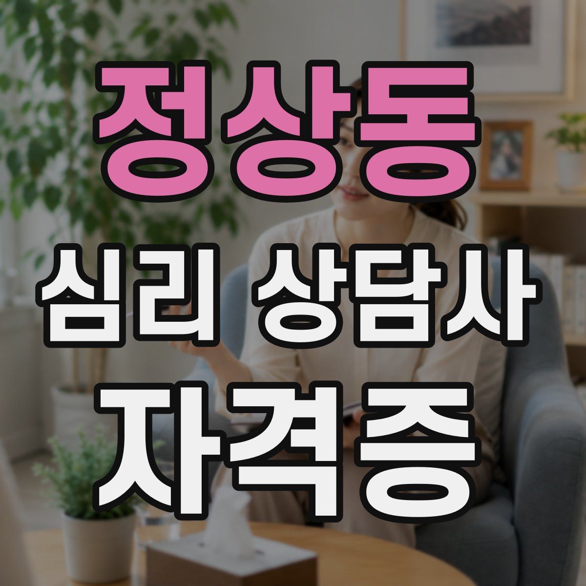 정상동 심리 상담사 자격증