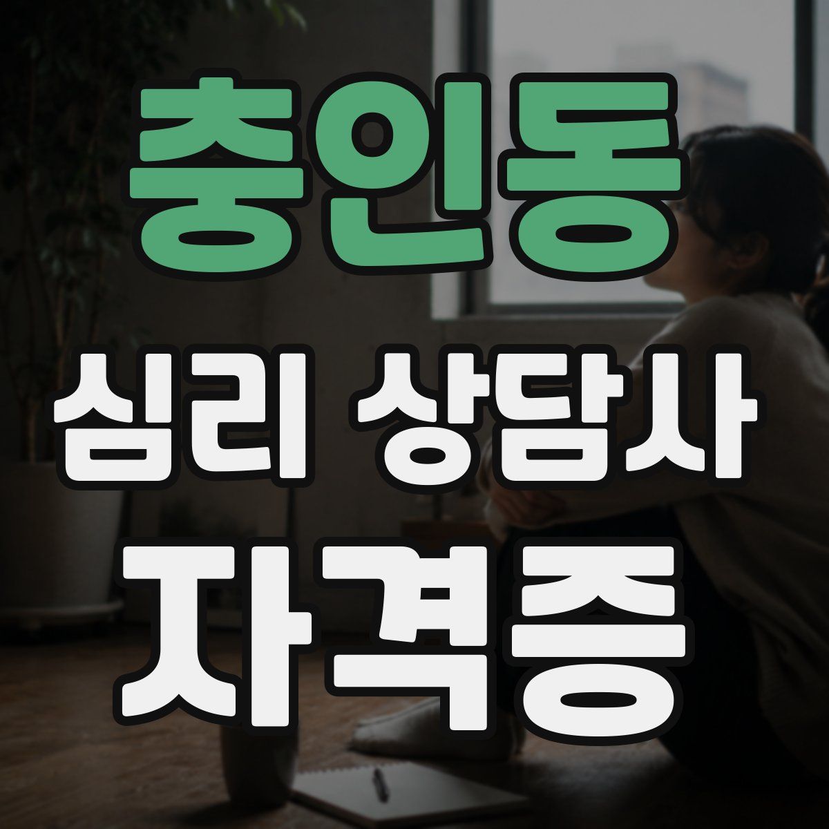 충인동 심리 상담사 자격증