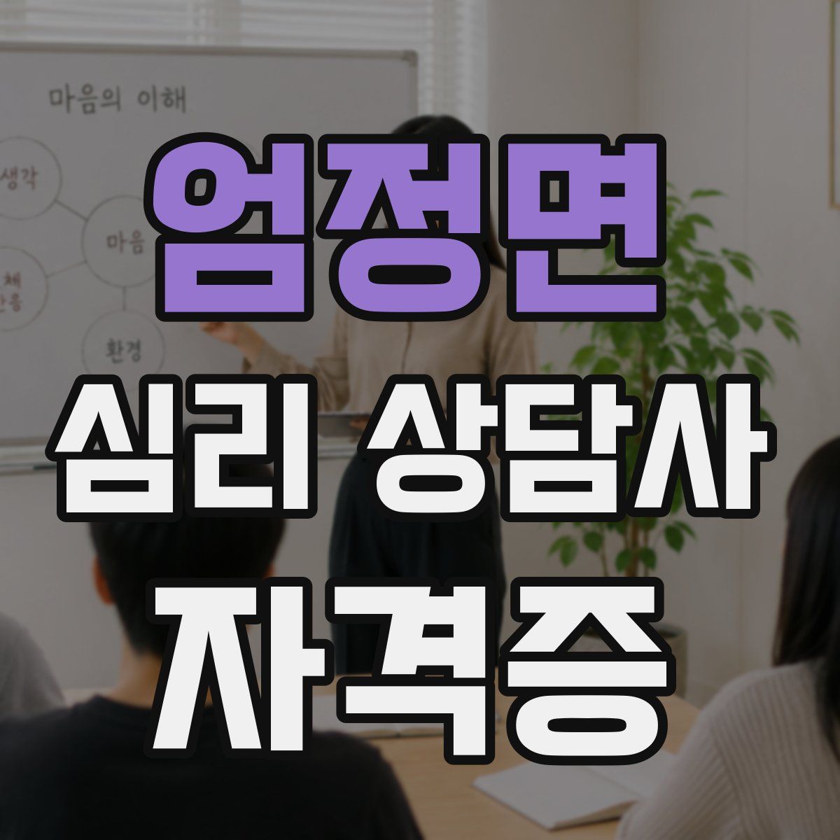엄정면 심리 상담사 자격증