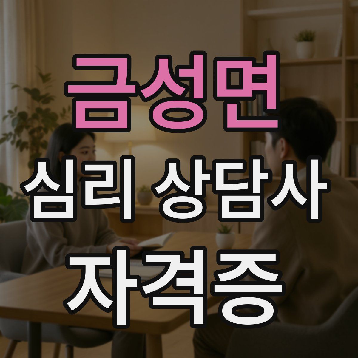 금성면 심리 상담사 자격증