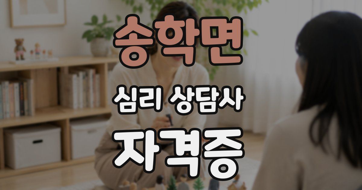 송학면 심리 상담사 자격증