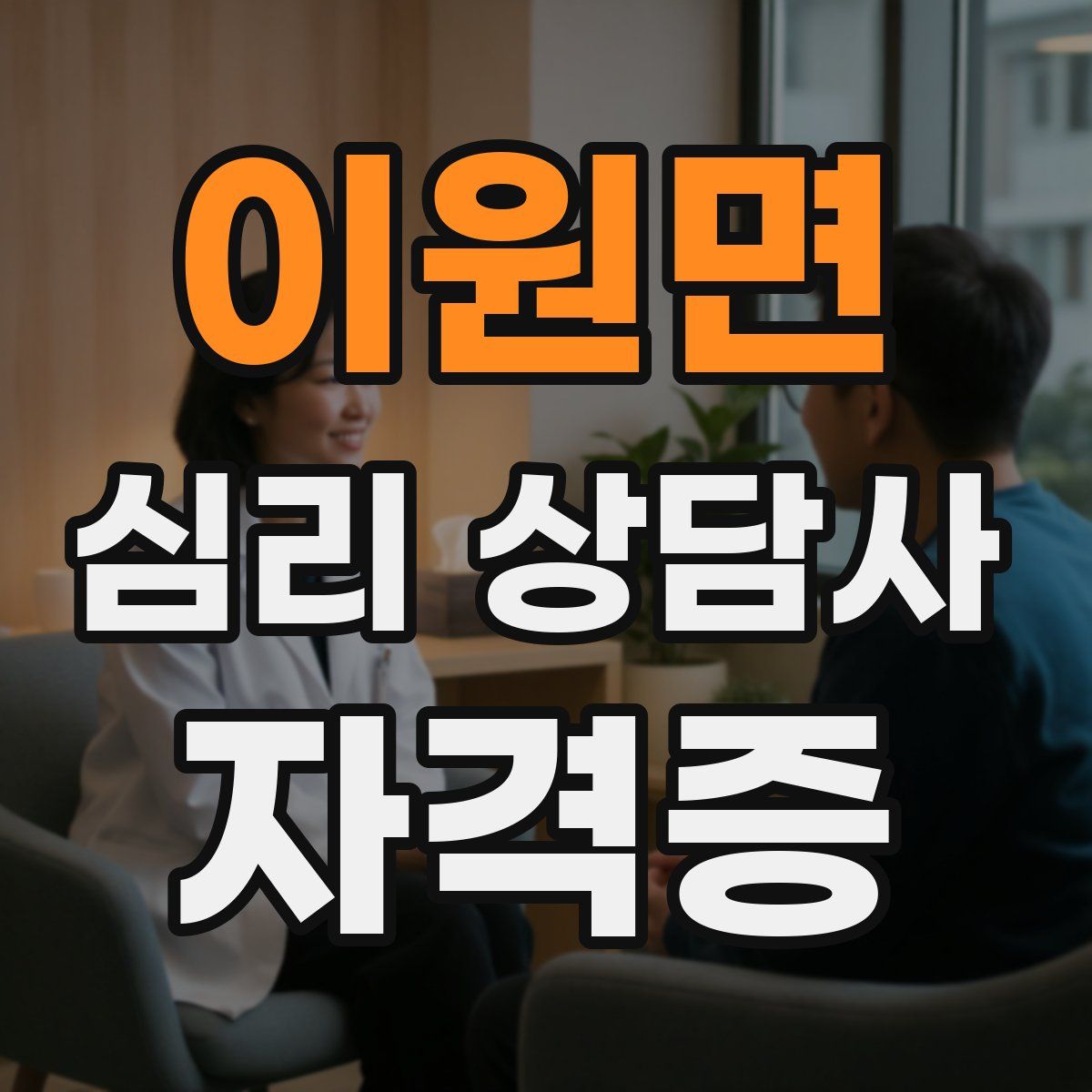 이원면 심리 상담사 자격증