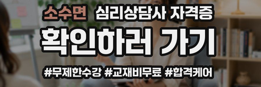 소수면 심리 상담사 자격증