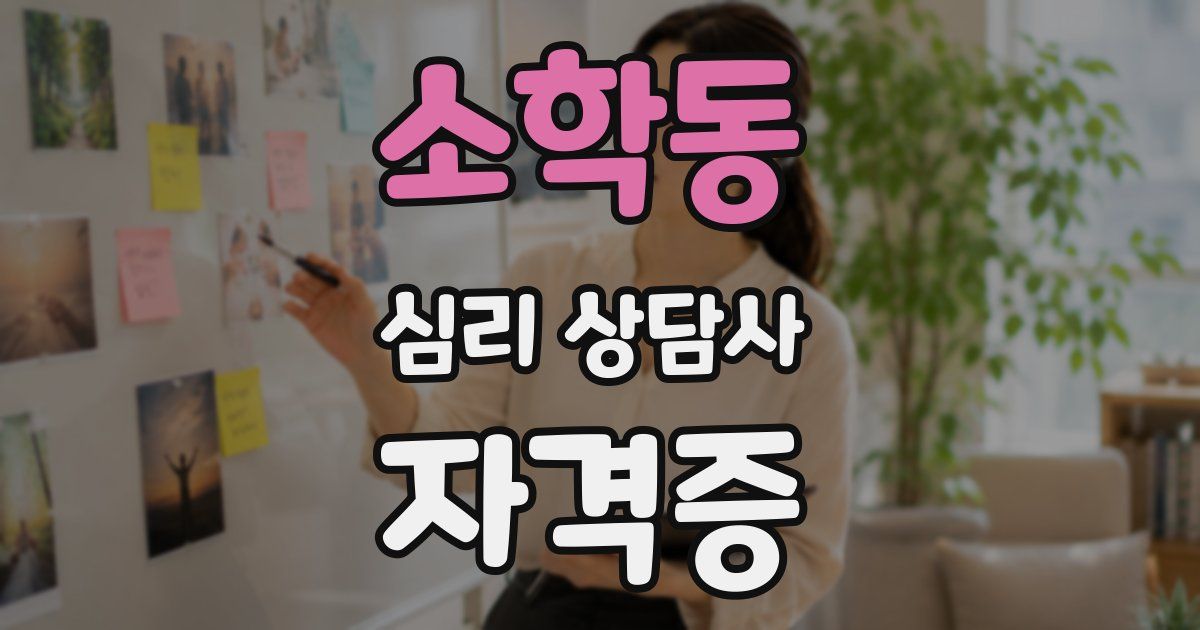 소학동 심리 상담사 자격증