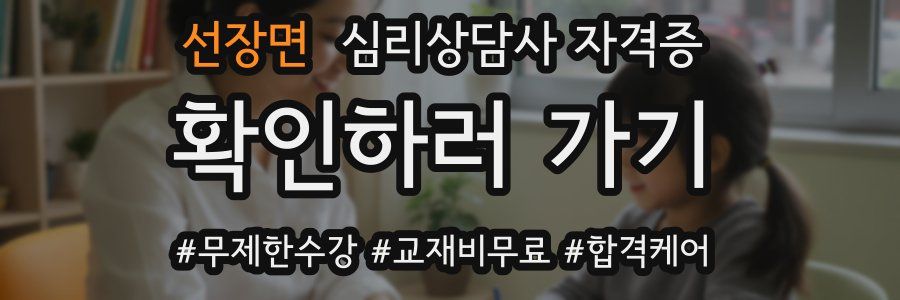 선장면 심리 상담사 자격증