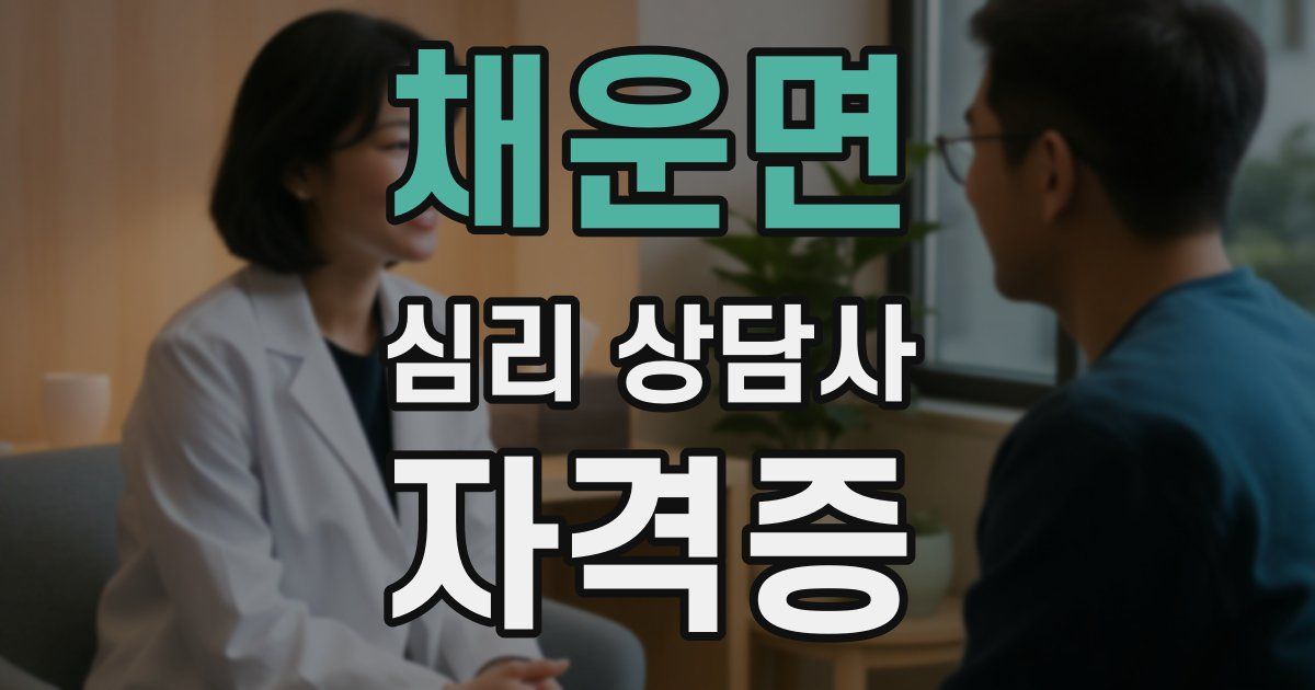 채운면 심리 상담사 자격증