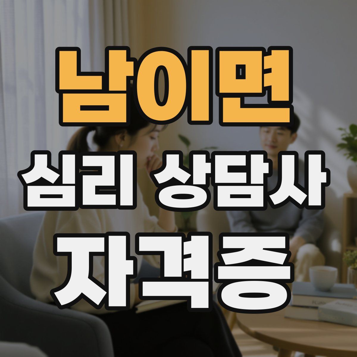 남이면 심리 상담사 자격증