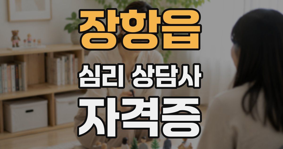 장항읍 심리 상담사 자격증