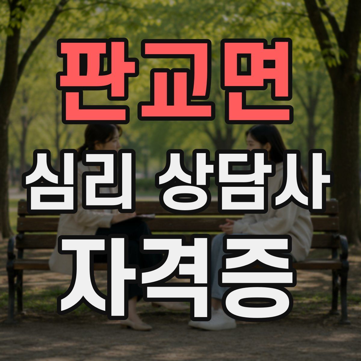 판교면 심리 상담사 자격증