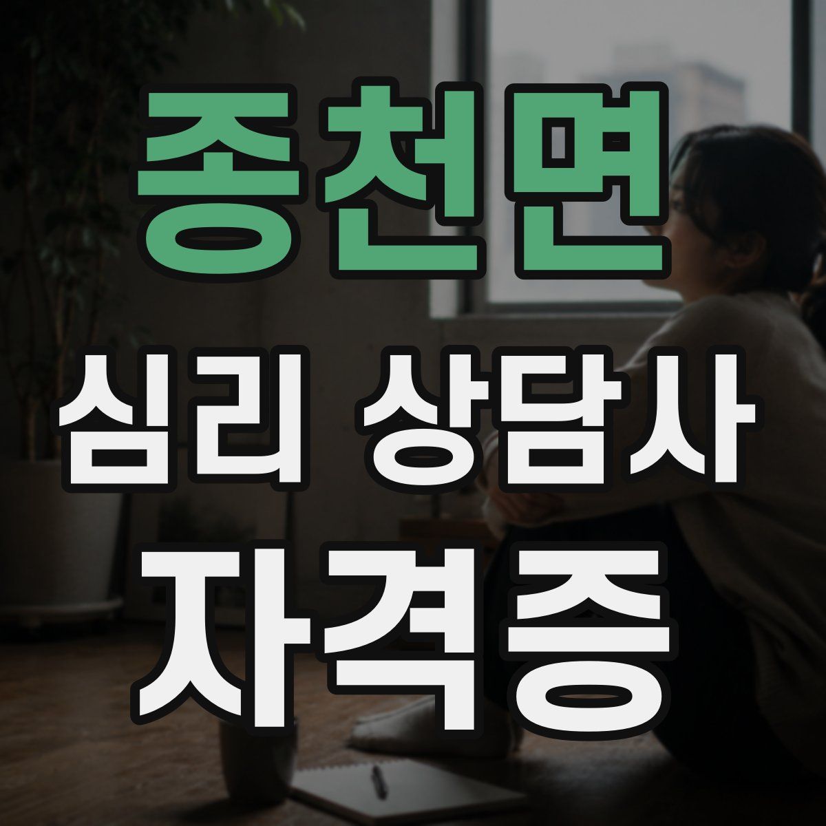 종천면 심리 상담사 자격증