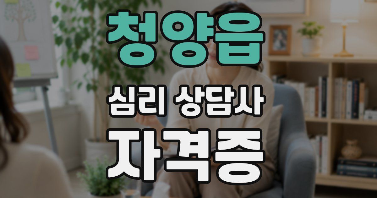 청양읍 심리 상담사 자격증