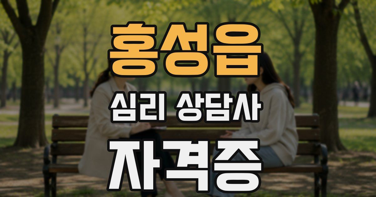 홍성읍 심리 상담사 자격증
