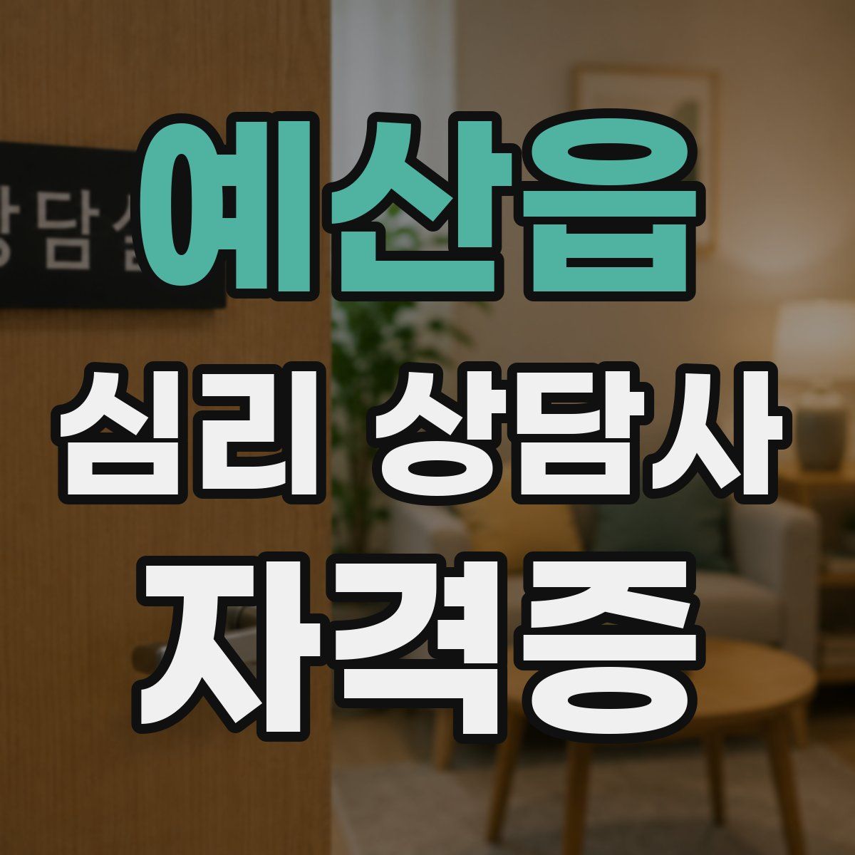 예산읍 심리 상담사 자격증