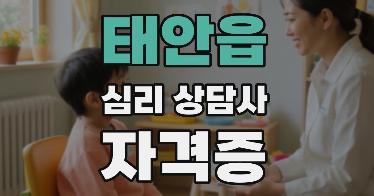 태안읍 심리 상담사 자격증