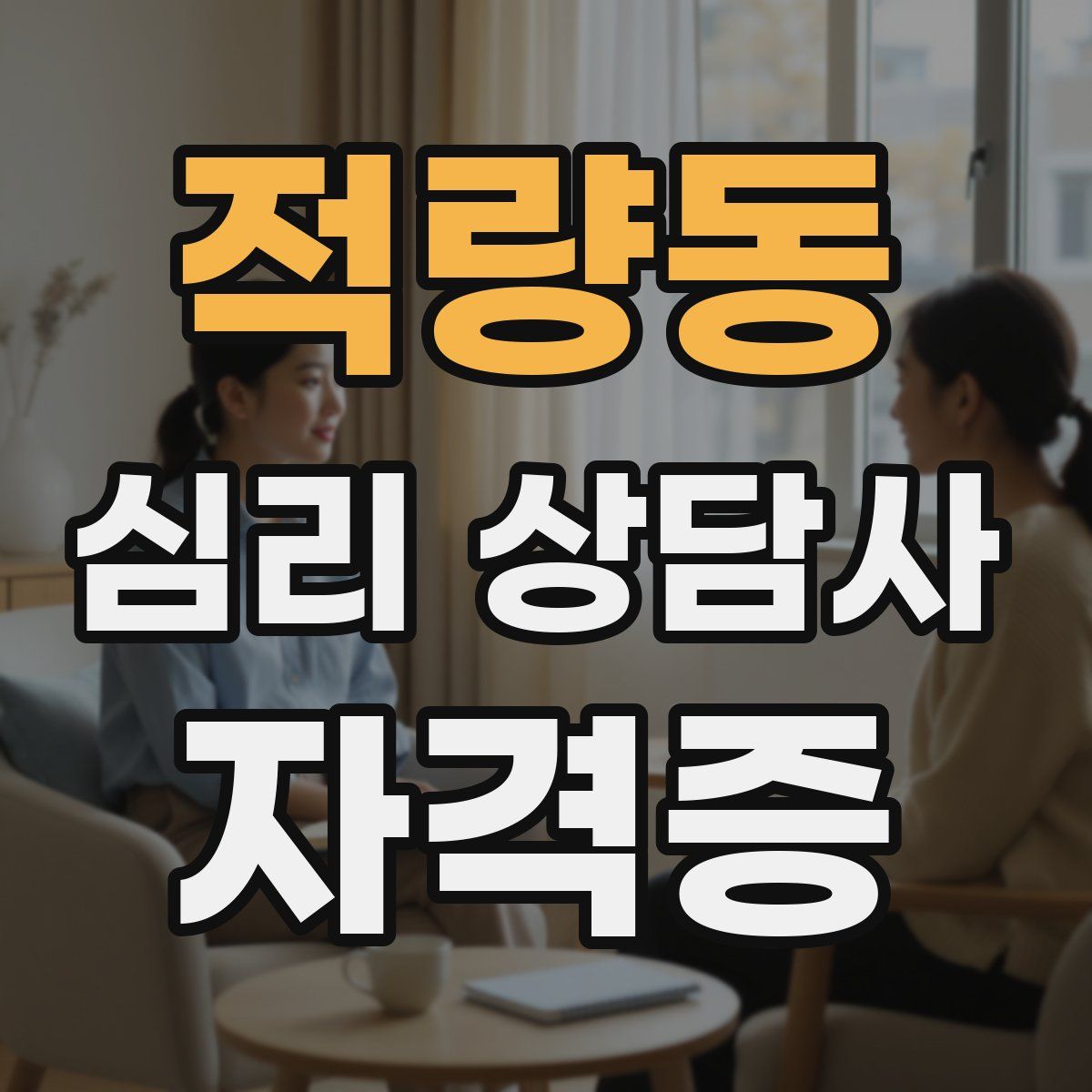 적량동 심리 상담사 자격증