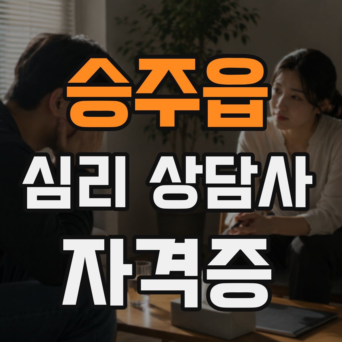 승주읍 심리 상담사 자격증