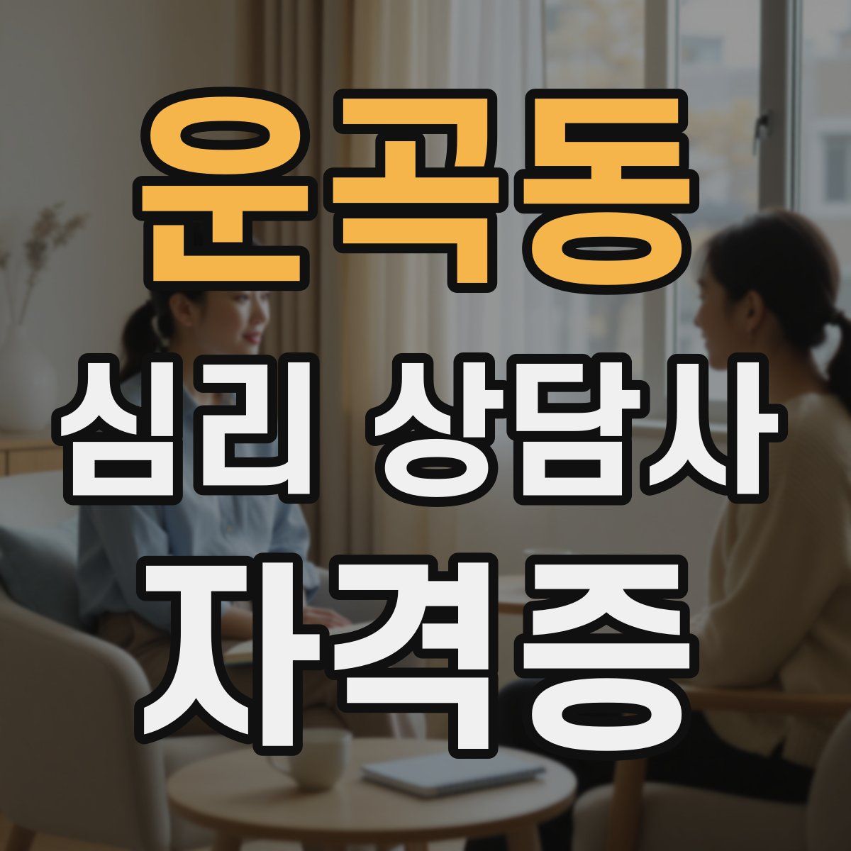운곡동 심리 상담사 자격증