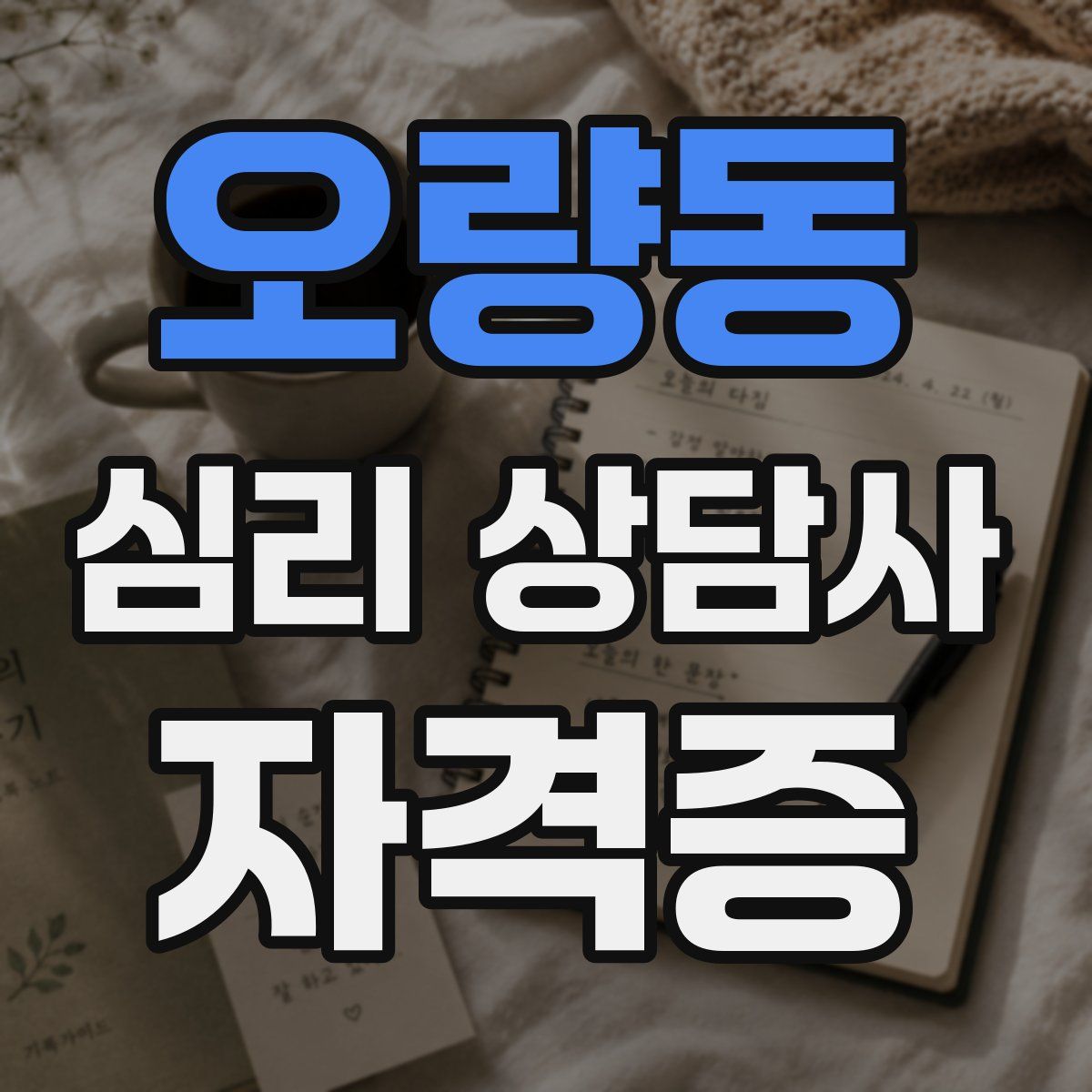 오량동 심리 상담사 자격증