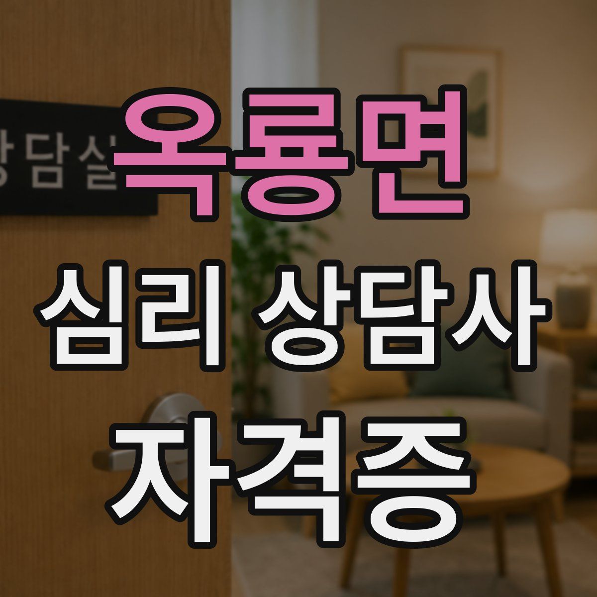 옥룡면 심리 상담사 자격증