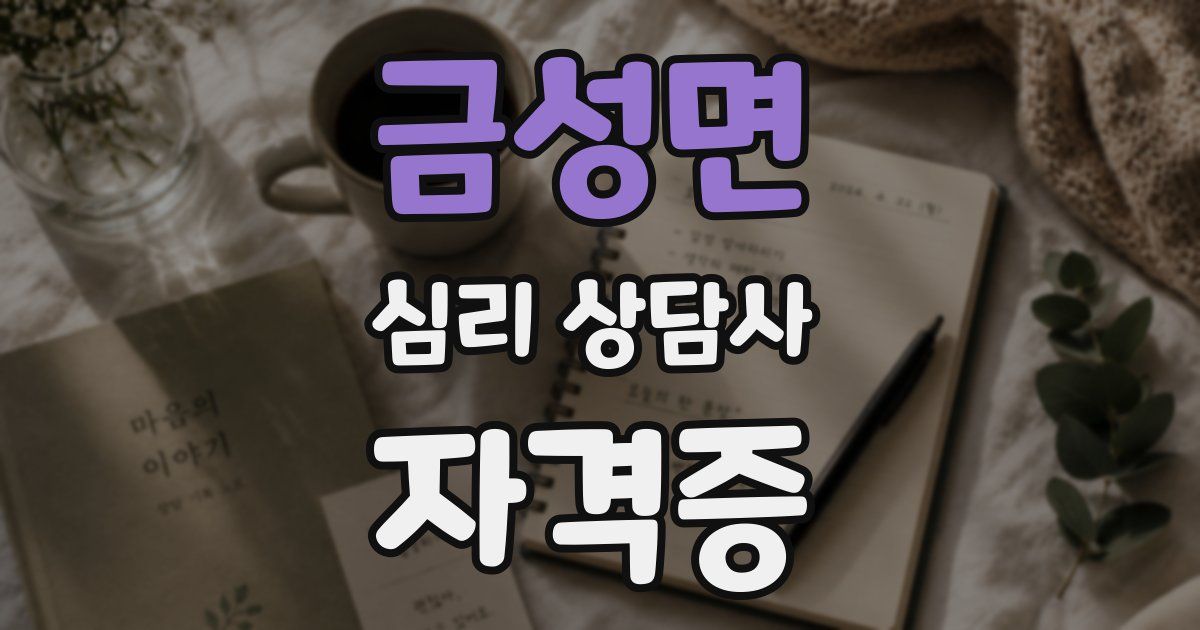 금성면 심리 상담사 자격증
