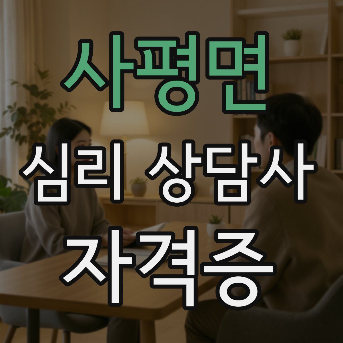 사평면 심리 상담사 자격증