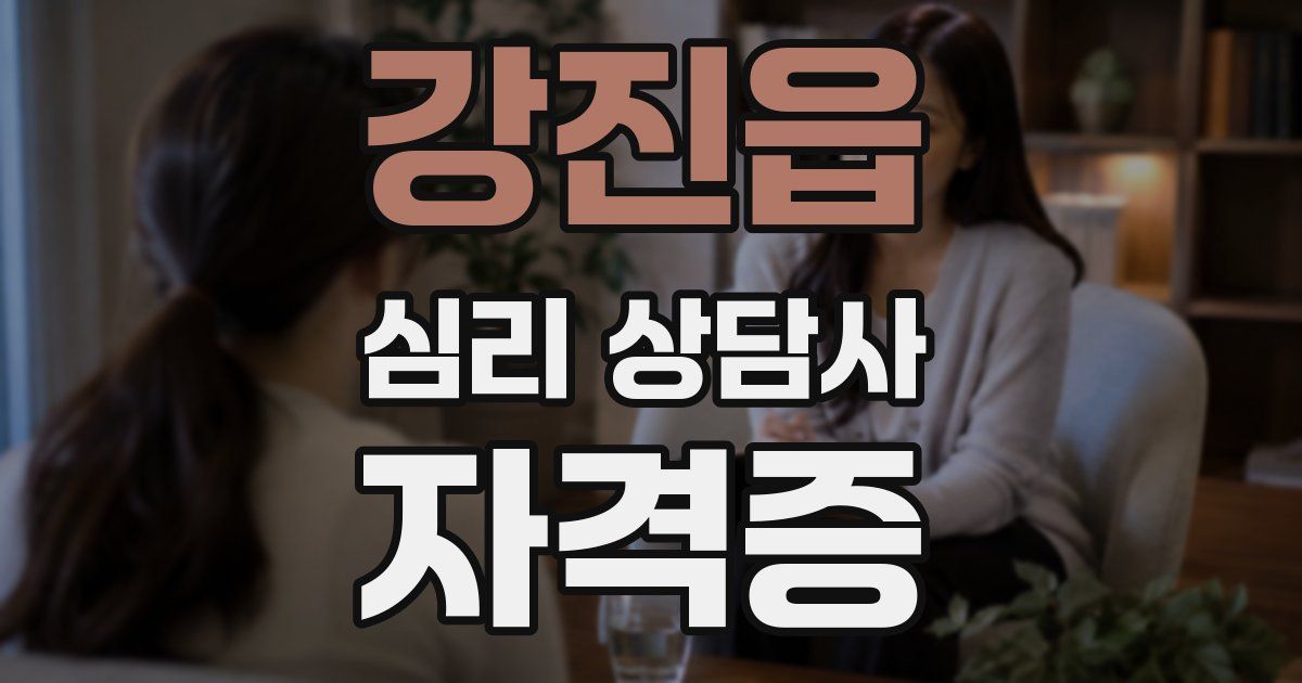 강진읍 심리 상담사 자격증
