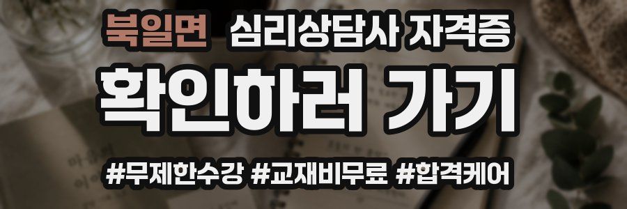 북일면 심리 상담사 자격증