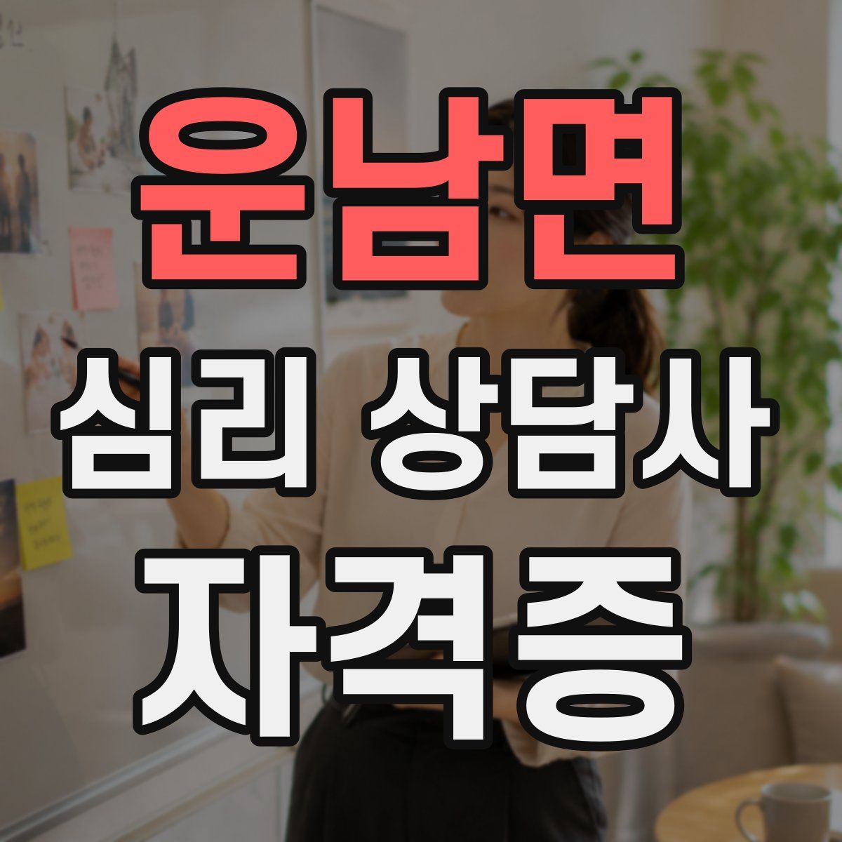 운남면 심리 상담사 자격증