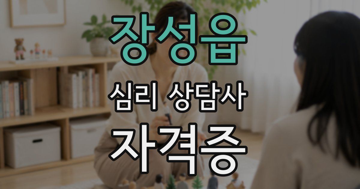 장성읍 심리 상담사 자격증