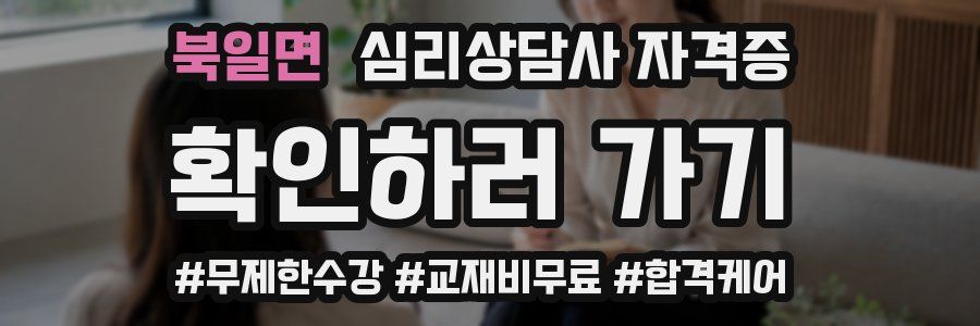 북일면 심리 상담사 자격증