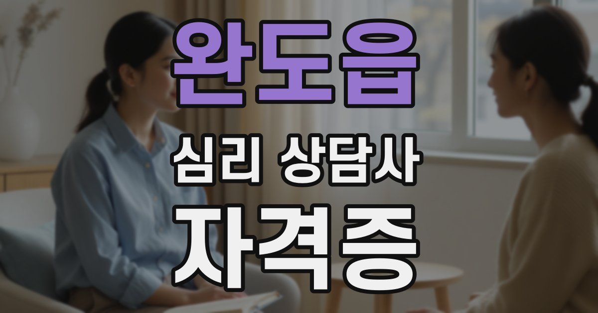 완도읍 심리 상담사 자격증