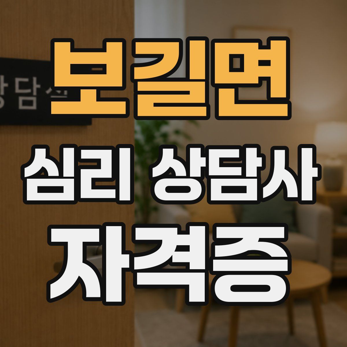 보길면 심리 상담사 자격증
