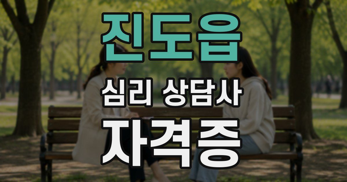 진도읍 심리 상담사 자격증