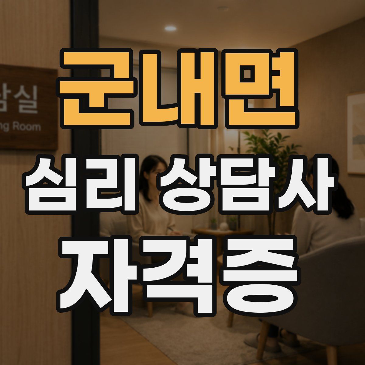 군내면 심리 상담사 자격증