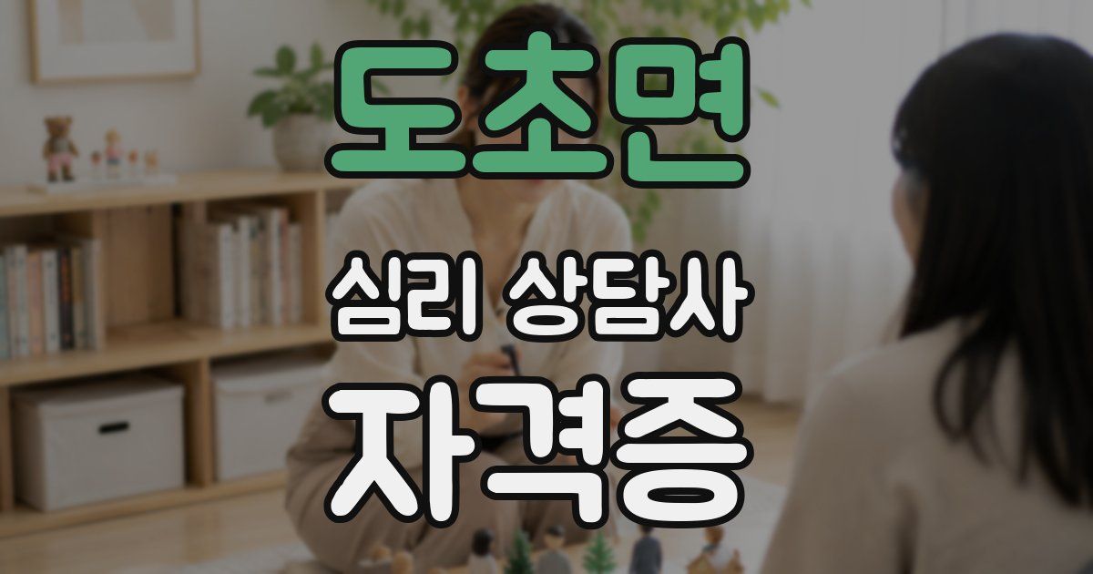 도초면 심리 상담사 자격증