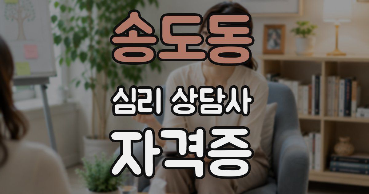 송도동 심리 상담사 자격증