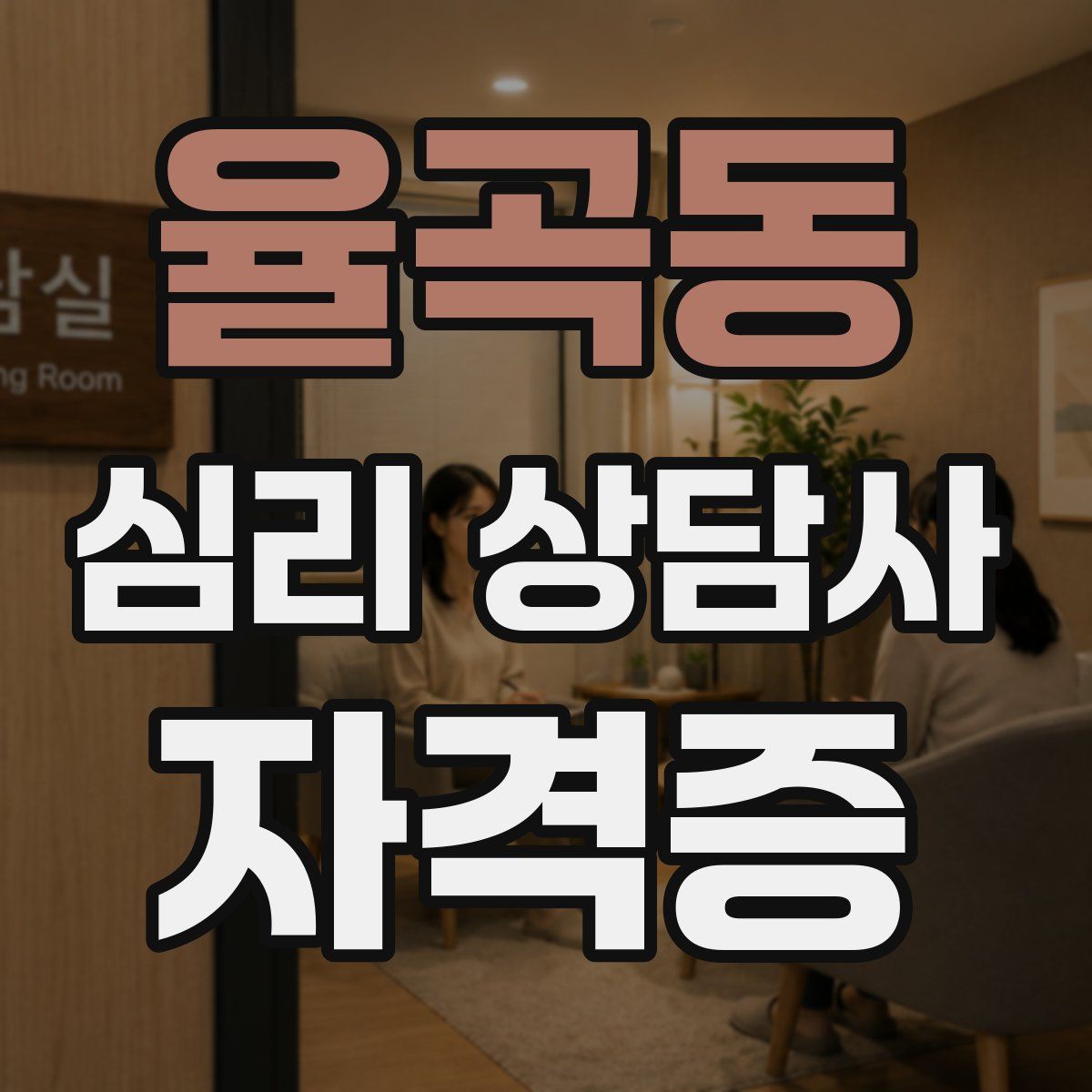 율곡동 심리 상담사 자격증