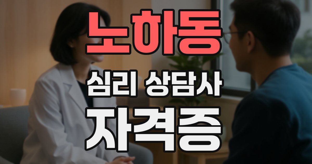 노하동 심리 상담사 자격증