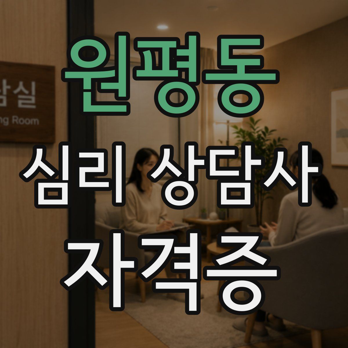 원평동 심리 상담사 자격증