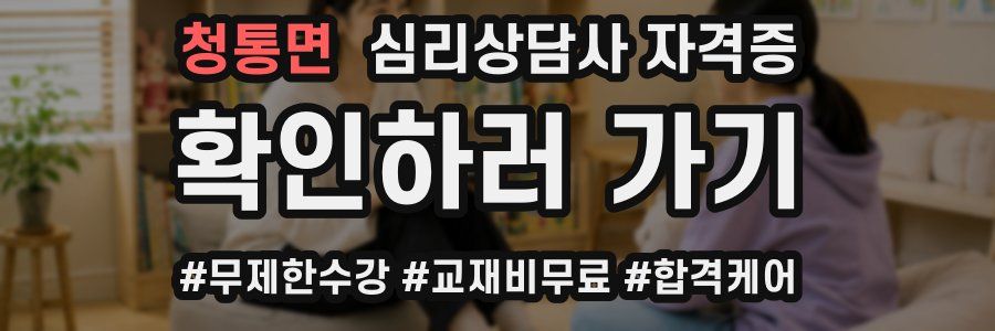 청통면 심리 상담사 자격증