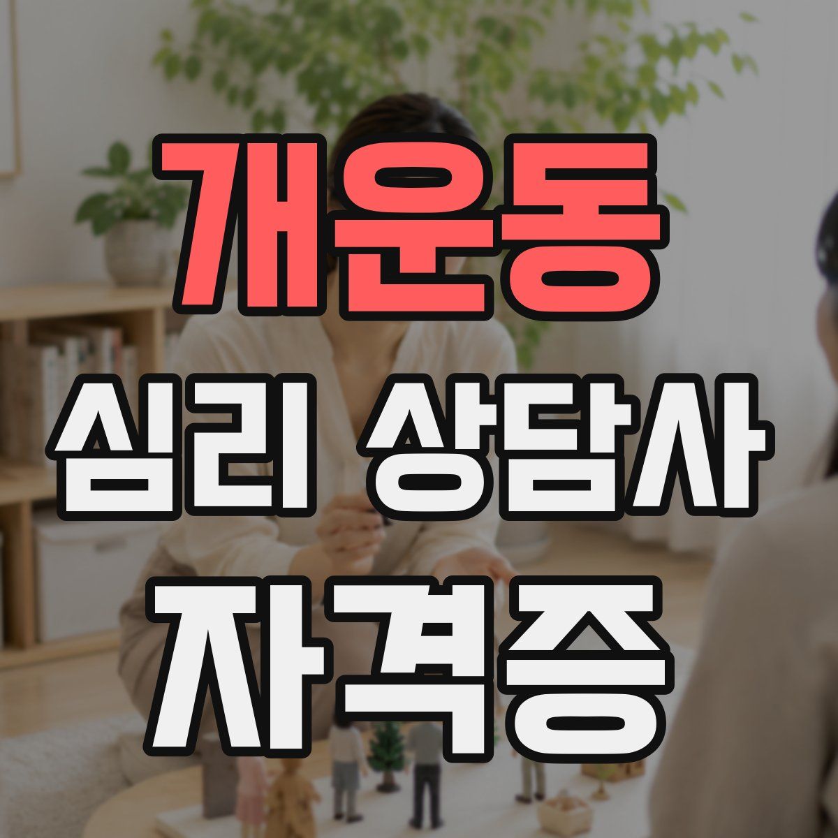 개운동 심리 상담사 자격증