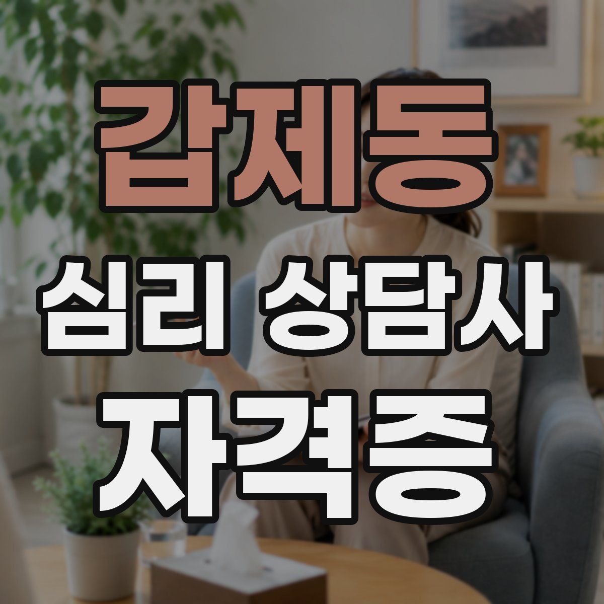 갑제동 심리 상담사 자격증