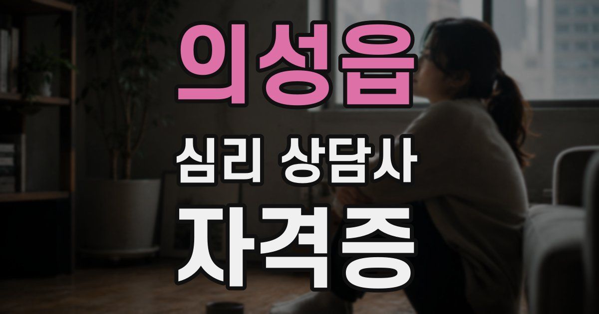 의성읍 심리 상담사 자격증